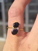 14k 2.2g diamond and oval sapphire ring- sz4.5