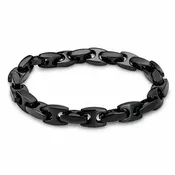 Black Stainless Steel Marina Chain Link Bracelet