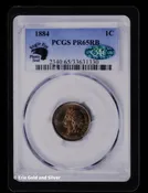 1857 1c Flying Eagle Error Cent PCGS MS 64 + CAC | OBV Die Clash w/ 50c FS 402