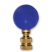 30mm Blue Glass Ball Finial - 2" h