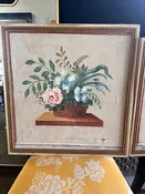Antique Early American Painting On Board 22"W x 22.5"T