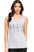 418-PARIS PARIS Rhinestone Tank Top – Slim Fit Sparkle Party Top