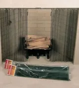 48" x 18" Woodfield Hanging Fireplace Spark Screen, Rod Not Incl