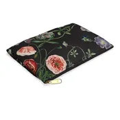 Black Botanical Flat Pouch | Modern Elopement