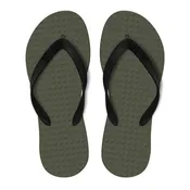 Men's Sustainable Flip Flops Military Green with Black Straps