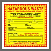 H110F 6 x 6 Hazardous Waste Label