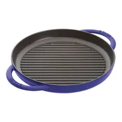 10-inch, Round Double Handle Pure Grill, Dark Blue