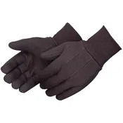 4503Q Brown Jersey Cotton Work Gloves – 10 oz, Knit Wrist, Clute Pattern (Small, Dozen)