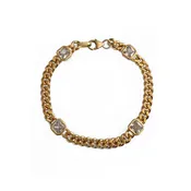 Augustine CZ Gold Chain Bracelet