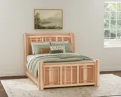A-America Amish Highlands Arch Panel Bed W/Storage in Natural