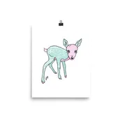 Rachel René - Fawn on White Print