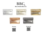 BBC Super Soft Full Grain Leather Paper Bag or Lunch Bag Clutch