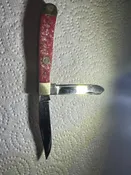 Vintage Bear Cutlery Red Pearl-Style Two-Blade Pocket Knife