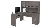 L-Shaped Desk W/ Hutch & Chair