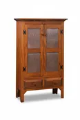 2-Door Pie Safe w/ Copper & Adj Shelves
