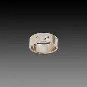 Constellation Band in 18k White Gold