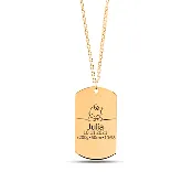 Birth Details Tag Gift with Custom Message Card  +