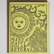 Birthday Solar Return Letterpress Sunshine Card — MIDNIGHT KIN