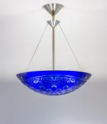 Cobalt Haida Carved Bowl Pendant Chandelier