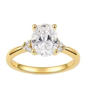 14k Yellow Gold Natural Diamond Engagement Ring Setting 1/8 ct. tw.