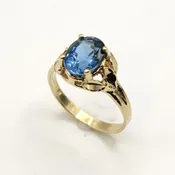 Blue Topaz 14k Yellow Gold Ring — Gallery of Gems & Minerals