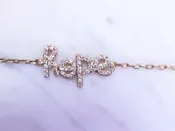 10k & 14k yellow gold diamond "Hope" bracelet