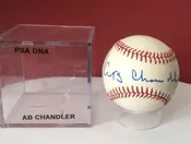 A.B. Chandler signed OAL Bobby Brown  baseball, HOF - PSA/DNA Authentication