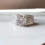 14k White Gold Modern Diamond Semi Mounting