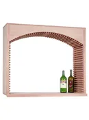 10 Column Mahogany Soffit Arch for Wine Cellars