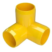 1-1/2 in. 3-Way PVC Elbow Fitting, Furniture Grade  - Yellow