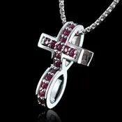 Cross and infinity Pendant, Infinity Cross Necklace.