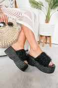 Addressing The Rumors Flurry Platform Sandal (Black)