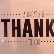 A Great, Big Thanks
