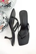 Align- Black Thong Kitten Heels