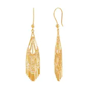 14k Yellow Gold Beaded Dangle Earrings - FRE018886Y