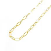 14k Gold Filled 18” Elongated Cable Paperclip Chain