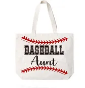 Baseball Aunt Canvas Bag Tote