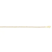 10K Two-tone Gold 16 2.7mm Fancy Ice Chain Necklace with Lobster Clasp