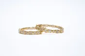 Bezel inside out alternating diamond hoops