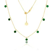 2ct Emerald Floating Necklace in YG
