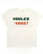 Clare V. Classic Tee - Voulez-Vous in Cream