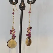 Sapphire cluster earrings