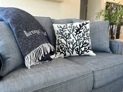 Blue Coral Decorative Pillow — Between the Sheets, LLC