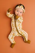 Baby Bamboo Sleeper: Sunflower Stripe