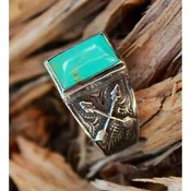 Crossed Arrow Turquoise Ring