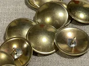 1-1/8″ Domed Brass Button With Rim