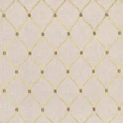 Adonis Curtain Fabric—Embroidered Linen— Beige Linen Color—Sold by The Yard—54" Inches Wide—Nationwide Shipping