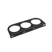 2 Inch Black Triple Gauge Mounting Panel