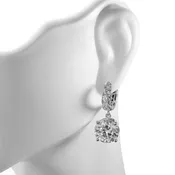 8cttw Lab Diamond Huggie earrings 14K White Gold