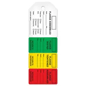 4-Part Perforated FLANGE VALVE INSPECTION DuraPly® Tag (2.75 in x 7.9 in) 25 /pkg